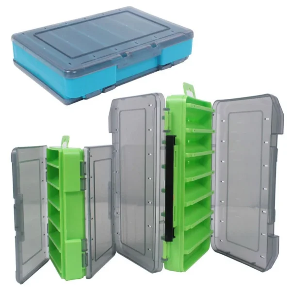 1pc Double Sided Fishing Tackle Box With For Hooks  Lures  And Baits   Portable Fishing Accessories Organizer fishing box