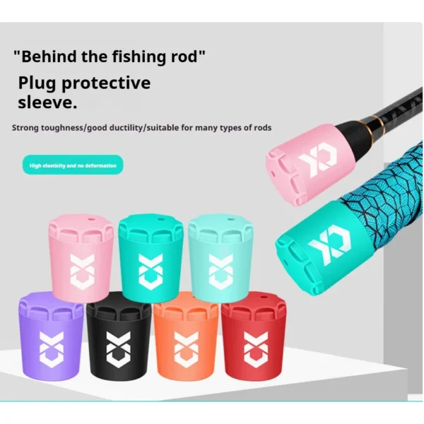 Fishing Rod Bottom Cap Joran Protector Rod Protective Case Silicone Lure Rod Rod Back Block Fishing Accessory