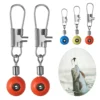 10pcs Swivels Tackle Sea Bean Connector Metal Snap Fishing Hook Fishing Float Bobber Stops Space Beans Swivel Connectors