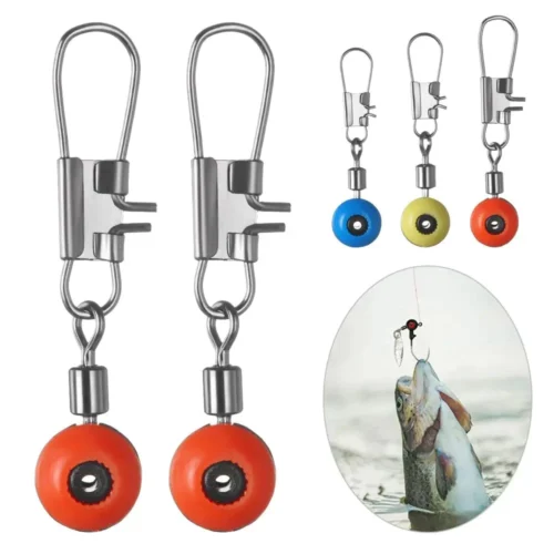 10pcs Swivels Tackle Sea Bean Connector Metal Snap Fishing Hook Fishing Float Bobber Stops Space Beans Swivel Connectors