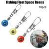 10pcs Swivels Tackle Sea Bean Connector Metal Snap Fishing Hook Fishing Float Bobber Stops Space Beans Swivel Connectors