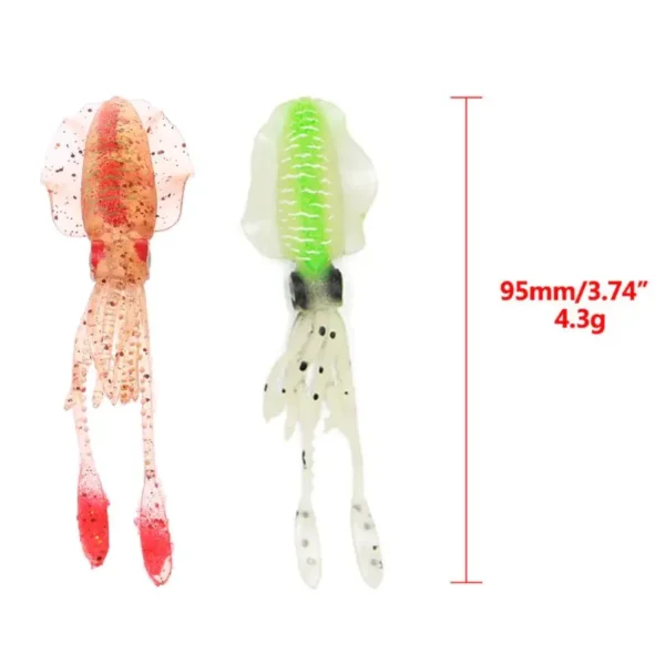 Sea Fishing Bionic Squid Bait with Ear Thin Fin Soft Baits Fish shaped Fake Lure Fish Bite Drop Shipping