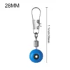 10pcs Swivels Tackle Sea Bean Connector Metal Snap Fishing Hook Fishing Float Bobber Stops Space Beans Swivel Connectors