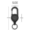 1pc Retractable Keychain Steel Wire Tactical Anti theft Automatic Carabiner Clip Multipurpose Camping Gear