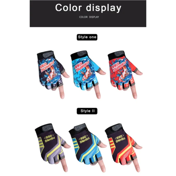 Fishing Gloves Professional High Elastic Non slip Fishing Gloves Outdoor Sports Three finger Gloves