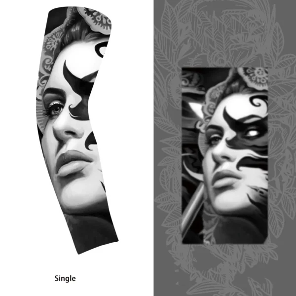 Tattoo arm sleeves for men and women summer fishing ice silk long sleeved cycling gloves outdoor sun protection