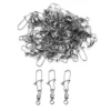 10Pcs Fishing Accessories Eight ring Connector Stainless Steel Snap Fishhook Swivels Tackle for Hooks Fishing