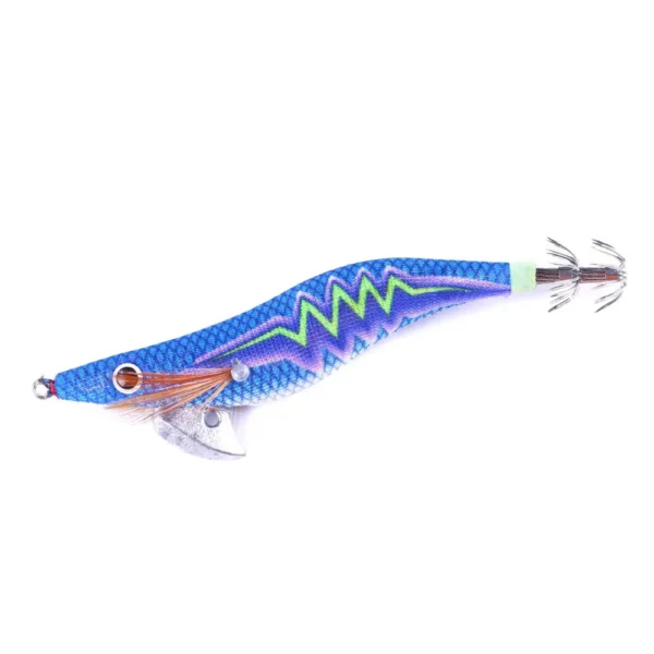 1pcs Hard Fishing Bait Fishing Lure Lead Sinker Squid Jig Hook Wooden Shrimp Artificial Fishing Lures Octopus Cuttlefish Shrimp