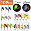 10 16pcs Fishing Spinner Metal Lures with Tackle Boxes Crankbaits Wobblers Metal Sequin Trout Spoon With Hooks for Carp Fishing