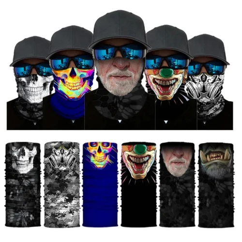 Half Face Neck Head Scarf Buff Bandana Headband Silk Cycling Fishing Motor Outdoor Mask Topeng Muka
