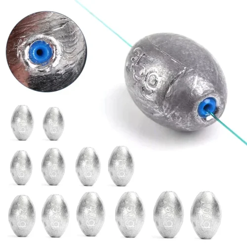 Fishing Weight Sinker Fishing Olive Shape Rig Sinkers Tackle Accessories