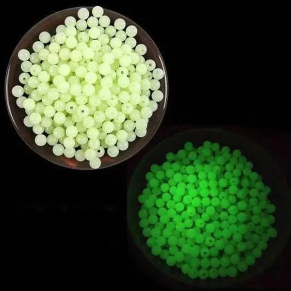 100pcs Lot Luminous Beads 3mm 8mm Fishing Space Beans Round Float Balls Light Glowing for Outdoor Fishing Accessories Set