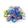 10pcs Fishing Rod Handle Protective Case Lure Silica gel Rod Clip O shaped Ring Protector Random Color Tackle Anti Slip Ring