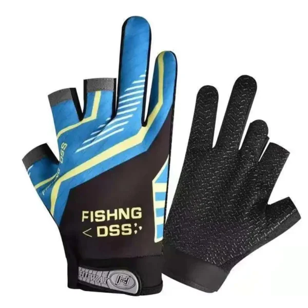 Fishing Gloves Professional High Elastic Non slip Fishing Gloves Outdoor Sports Three finger Gloves