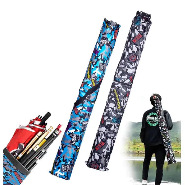 Fishing rod bag  multifunctional fishing rod cover  portable foldable thickened canvas fishing rod rack