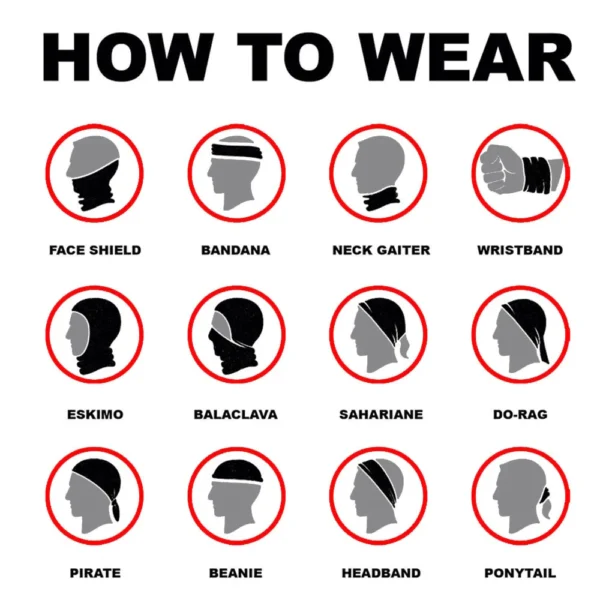 Half Face Neck Head Scarf Buff Bandana Headband Silk Cycling Fishing Motor Outdoor Mask Topeng Muka