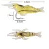10pcs Grass Shrimp Lure 4cm Simulation Soft Fake Bait with Sharp Hooks Silicone Bionic High Elasticity Small Shrimp Fishing Lure
