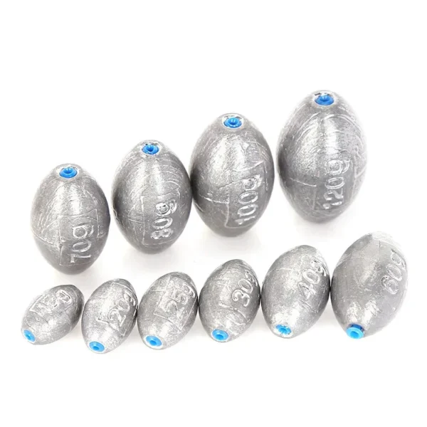 Fishing Weight Sinker Fishing Olive Shape Rig Sinkers Tackle Accessories