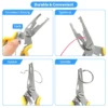 fish scissors  mini fish hook remover  multifunctional tool   nozzle pliers