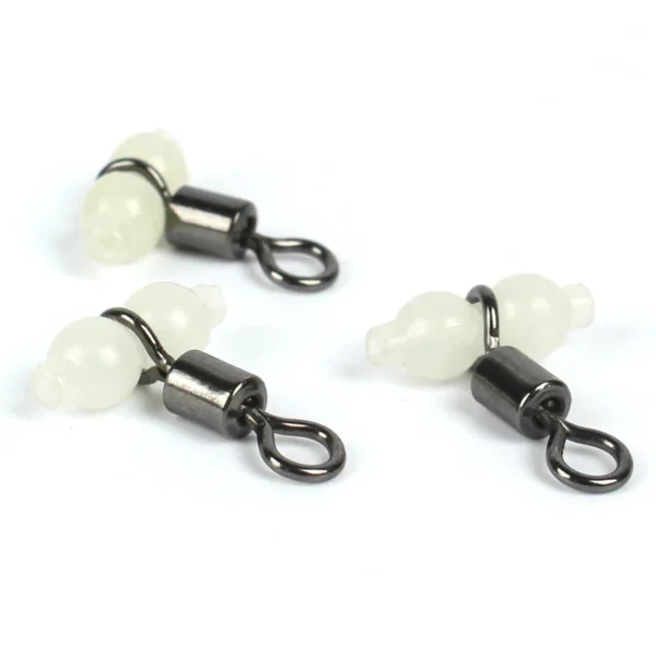 10Pcs Lot Luminous Swivels Fishing Rolling Swivels Connector Sea Tackle Hook Connector Night Fishing Freshwater   Sea Fishing