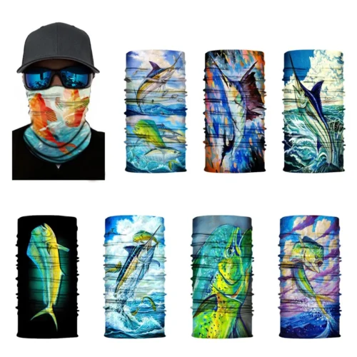 Half Face Neck Head Scarf Buff Bandana Headband Silk Cycling Fishing Motor Outdoor Mask Topeng Muka