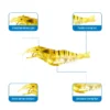 10pcs Grass Shrimp Lure 4cm Simulation Soft Fake Bait with Sharp Hooks Silicone Bionic High Elasticity Small Shrimp Fishing Lure