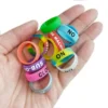 10pcs Fishing Rod Handle Protective Case Lure Silica gel Rod Clip O shaped Ring Protector Random Color Tackle Anti Slip Ring